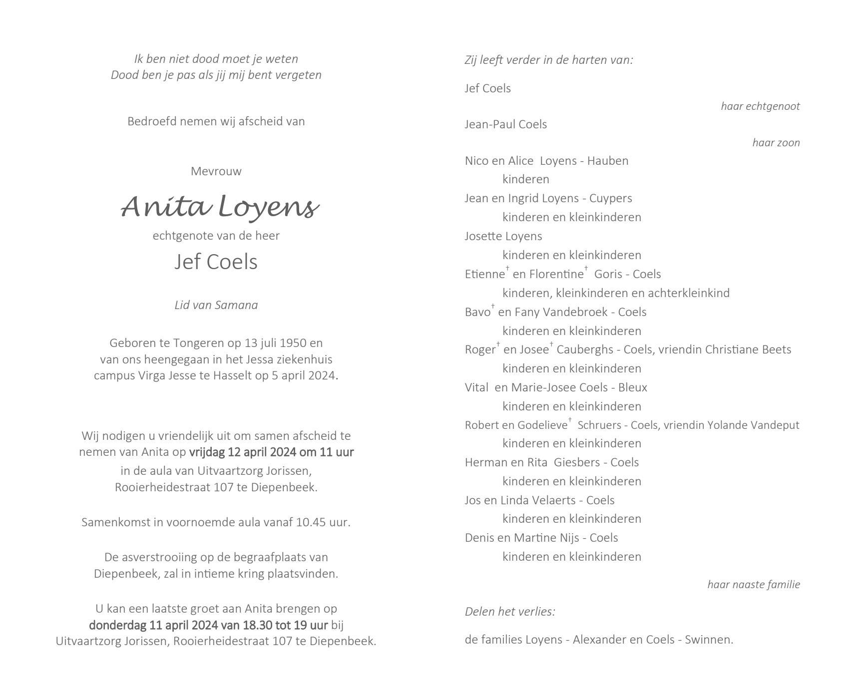 Letter Of Condolence