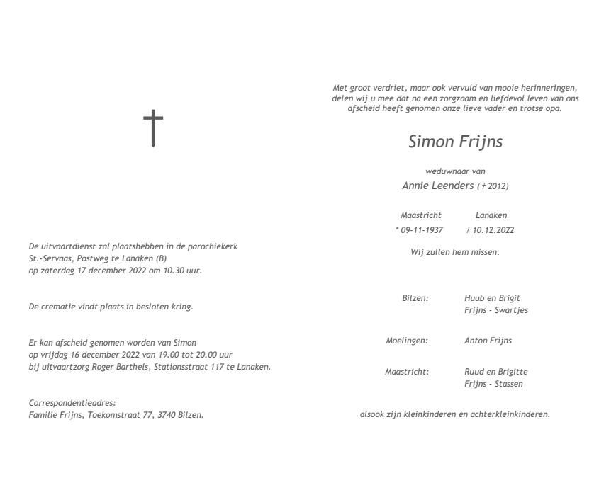 Letter Of Condolence