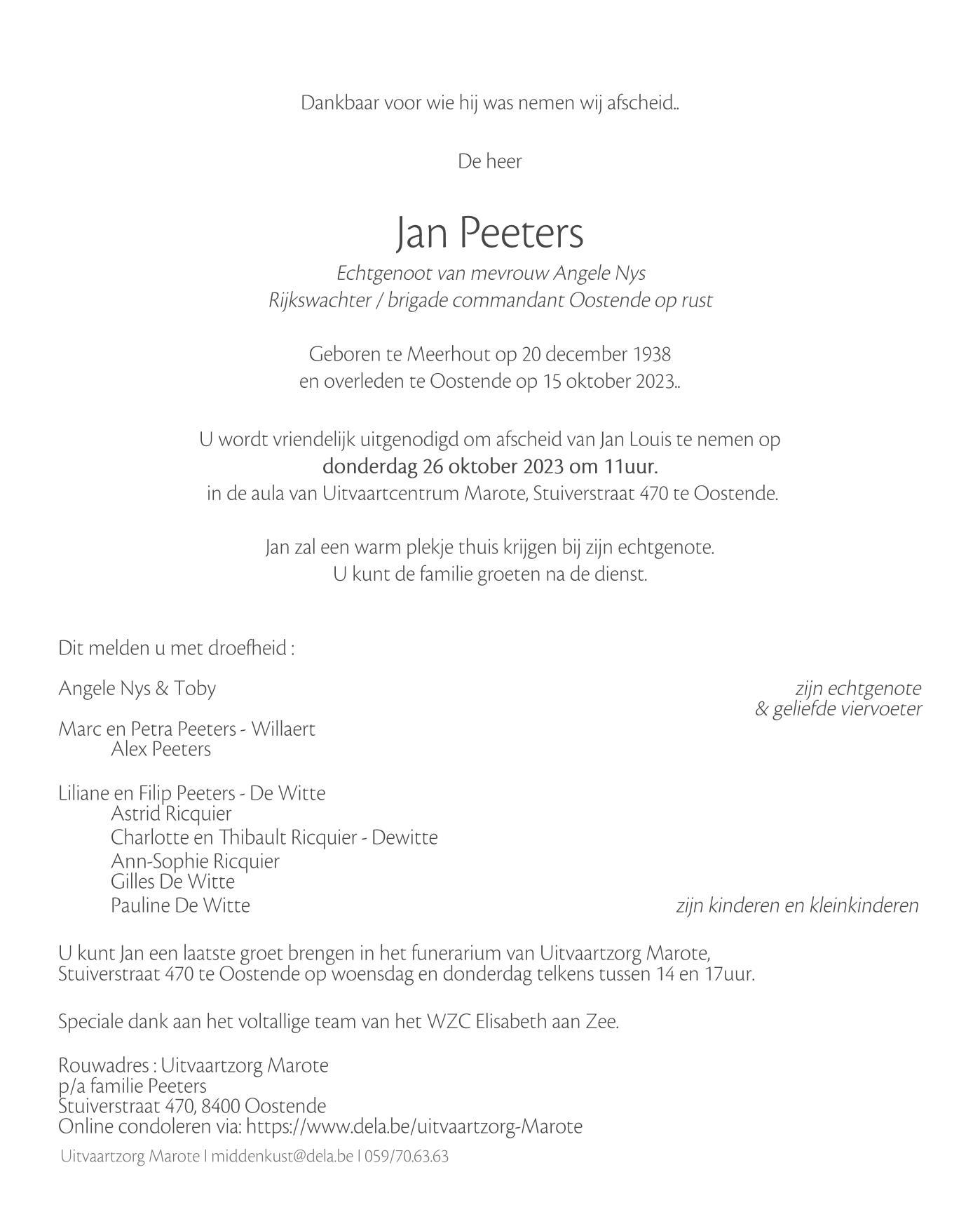 Letter Of Condolence