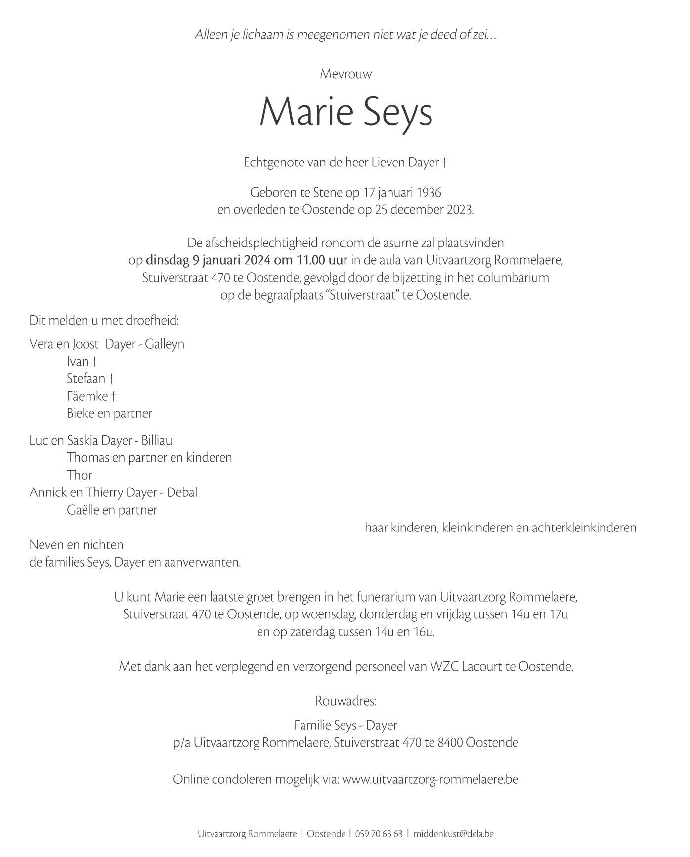 Letter Of Condolence