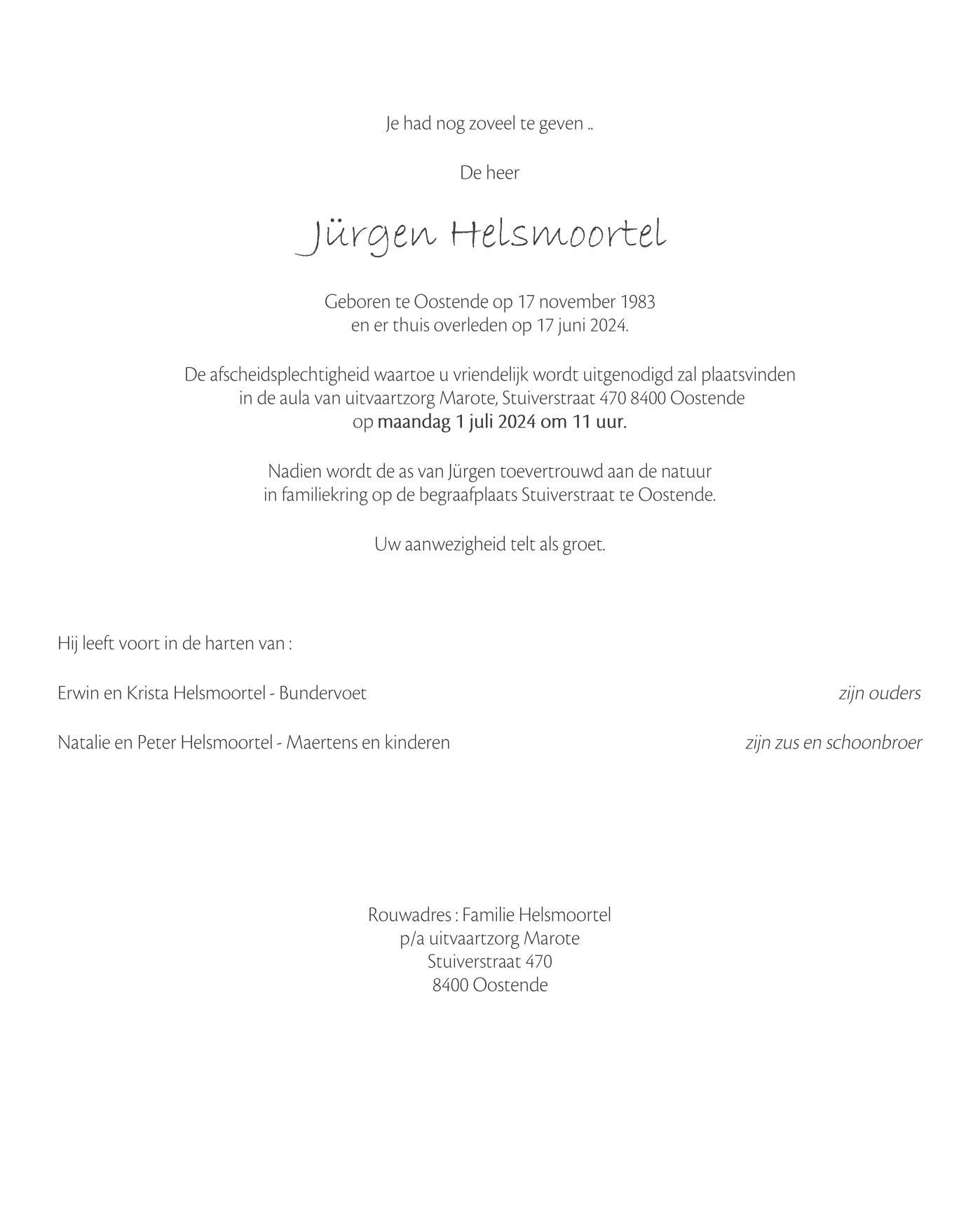 Letter Of Condolence