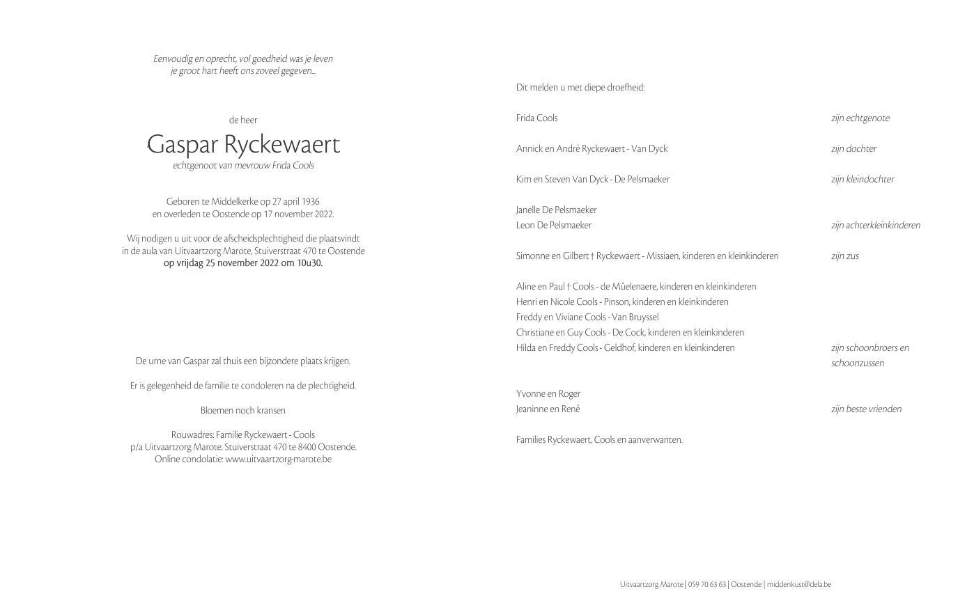 Letter Of Condolence