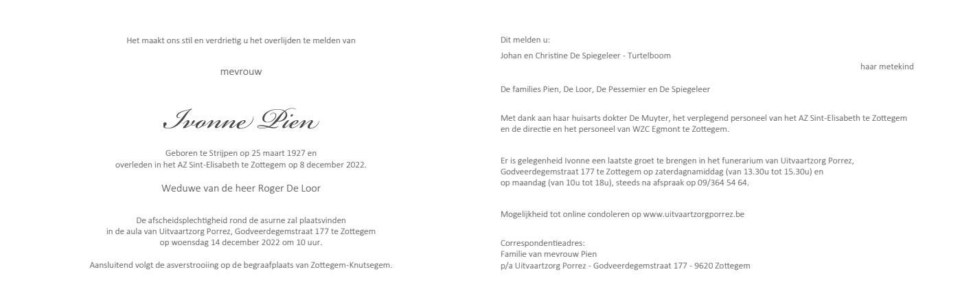 Letter Of Condolence