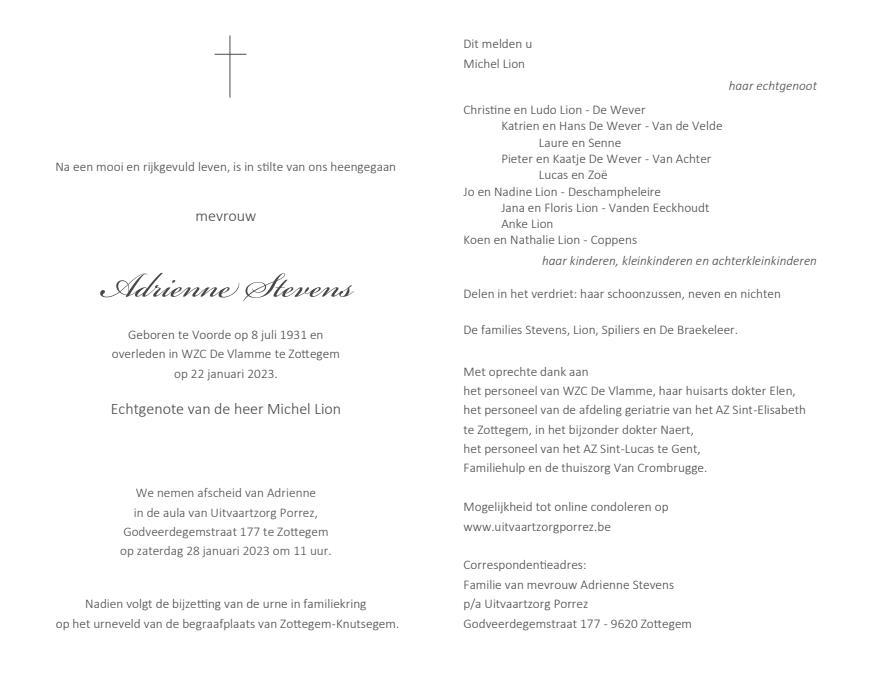 Letter Of Condolence