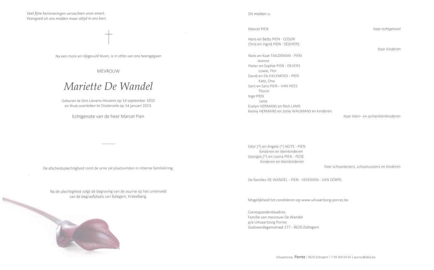 Letter Of Condolence